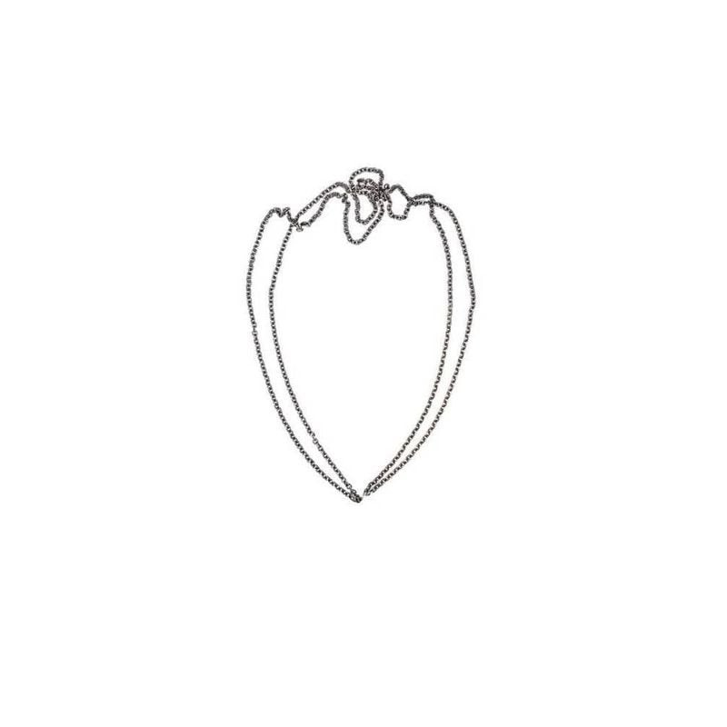 Collier Trollbeads Fantasy modulable 70 cm en argent sterling enroulé sur fond blanc