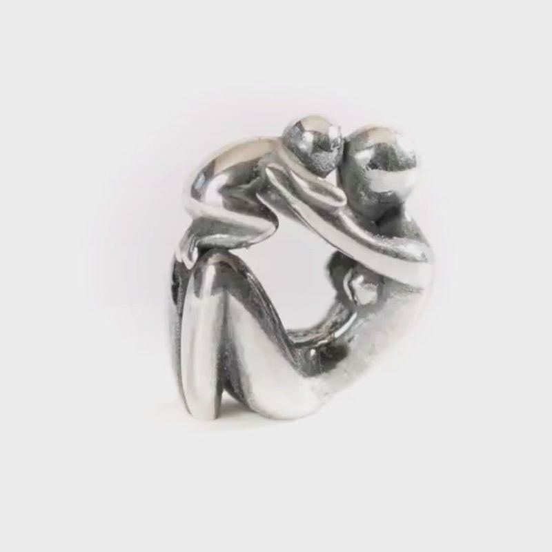 Packshot de la Perle Trollbeads Maternité Argenté en argent sterling 925, bijou Trollbeads.