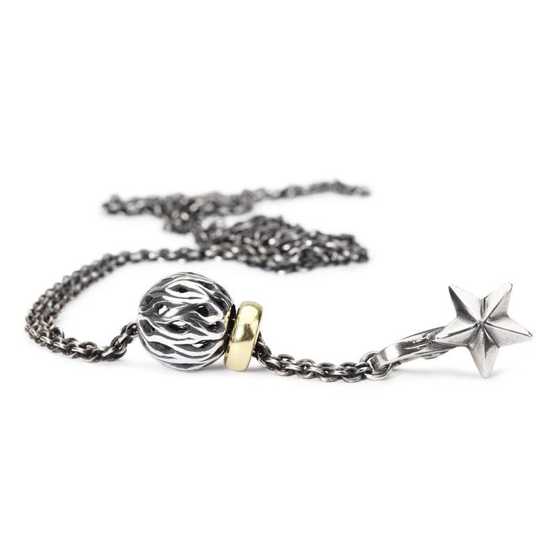 Perle Trollbeads Mouvement Argenté dans une ambiance élégante, bijou de collection en argent sterlin
