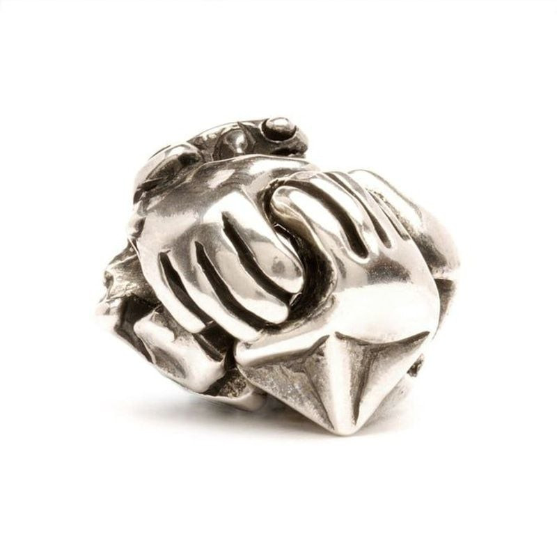 Packshot de la Perle de Charme Trollbeads Beads Porte-Bonheur Argenté, bijou en argent 925 avec six 