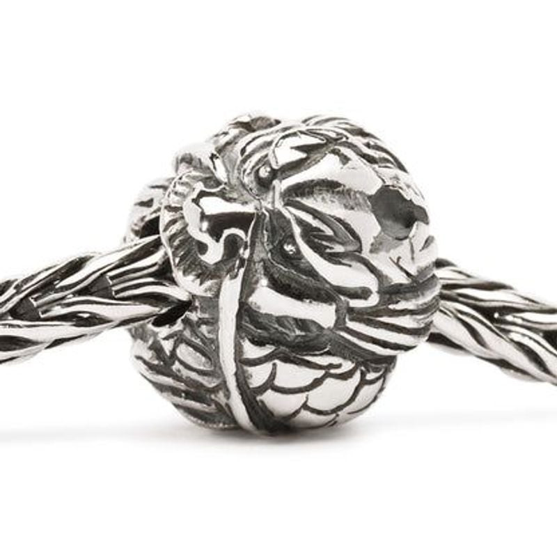 Breloque Trollbeads Dragon chinois Argenté en argent 925, pièce collector au design symbolique du zo