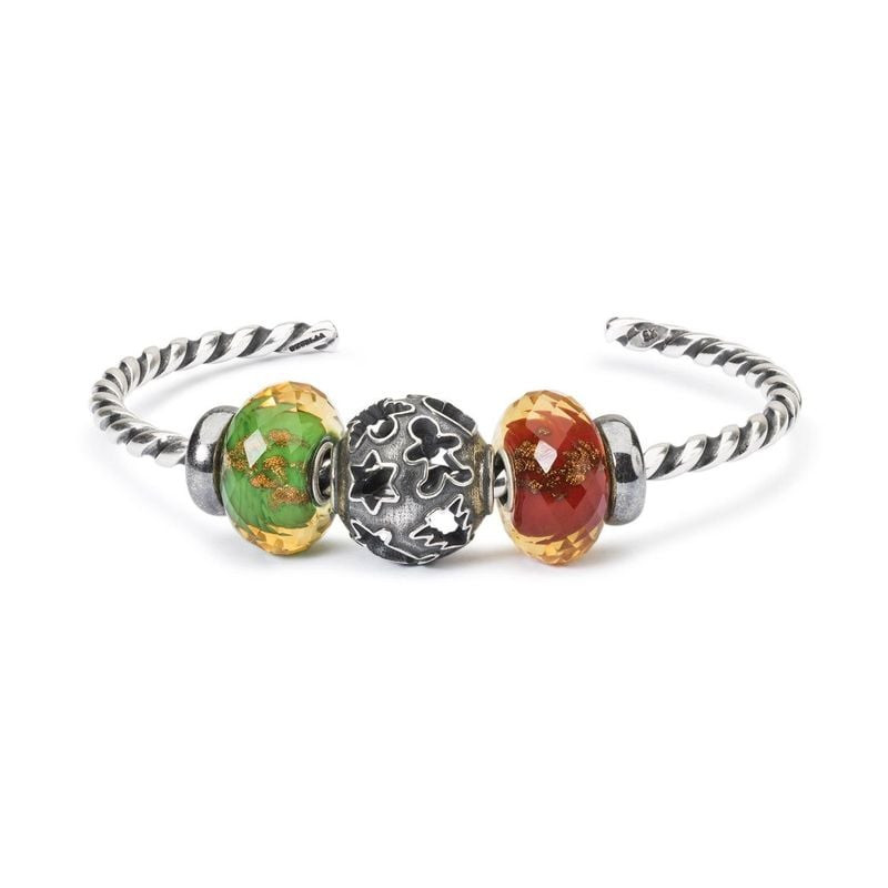 Charm Trollbeads Stardust Biscuits de Noël Argenté en argent sterling 925, ambiance de Noël gourmand