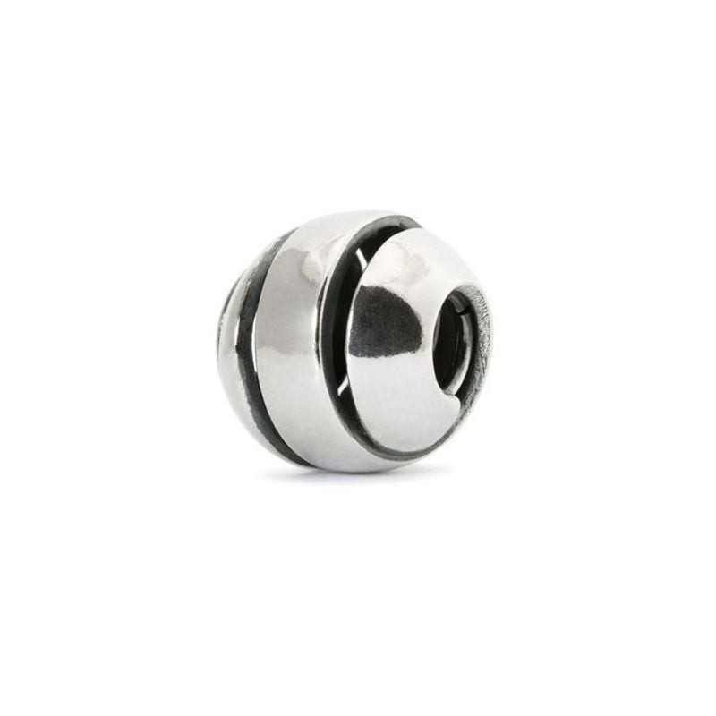 Packshot de la Perle de Charme Trollbeads Les Pensées Argenté sur fond blanc