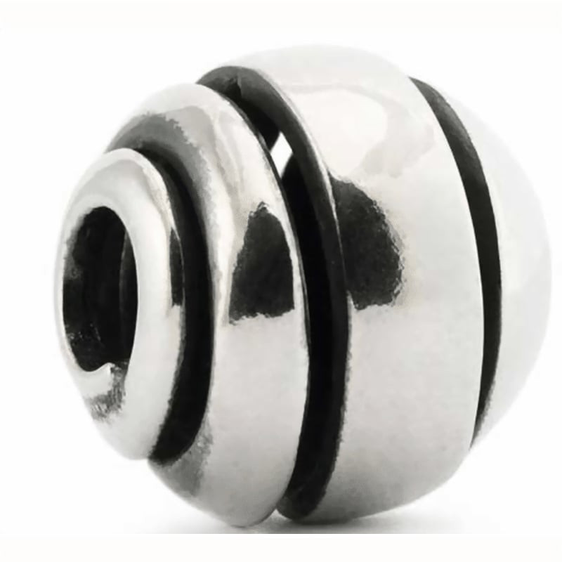 Packshot de la Perle de Charme Trollbeads Les Pensées Argenté en argent sterling 925
