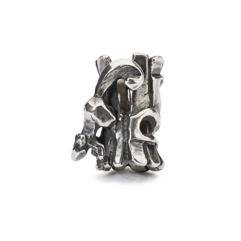 Packshot de la Perle Trollbeads Ratatoskr Écureuil Argenté en argent sterling 925 sur fond neutre