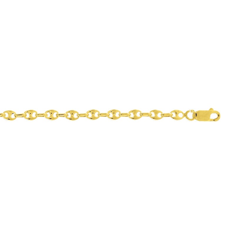 Carador - Bracelet or jaune 375/000 maille grain de café