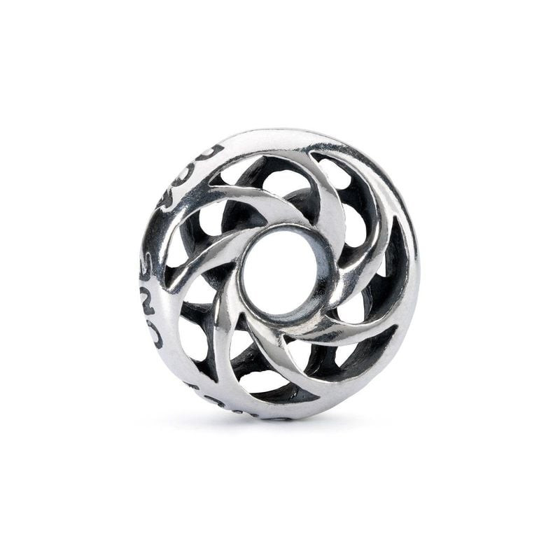 Perle Trollbeads Tu Es Unique Argenté, packshot sur fond blanc.