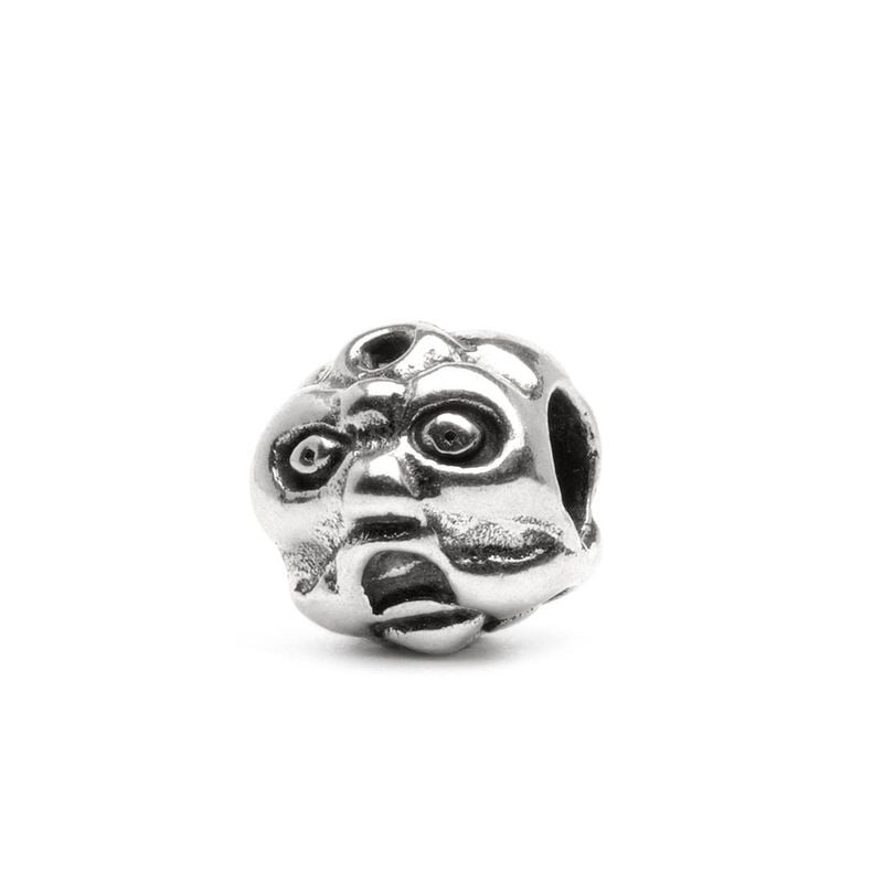 Perle Trollbeads Visages en argent avec un visage froncé, sourcils froncés et lèvres pincées