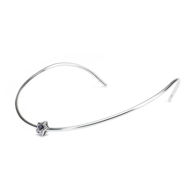 Perle Trollbeads Étoile du sang-froid Argenté en argent 925 et améthyste naturelle, bijou TROLLBEADS