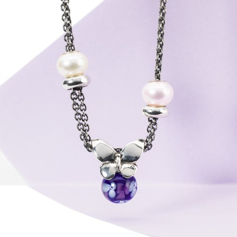 Image d'ambiance de la Perle Trollbeads Ronde Perle de Culture Blanche en argent 925 et perle d'eau 
