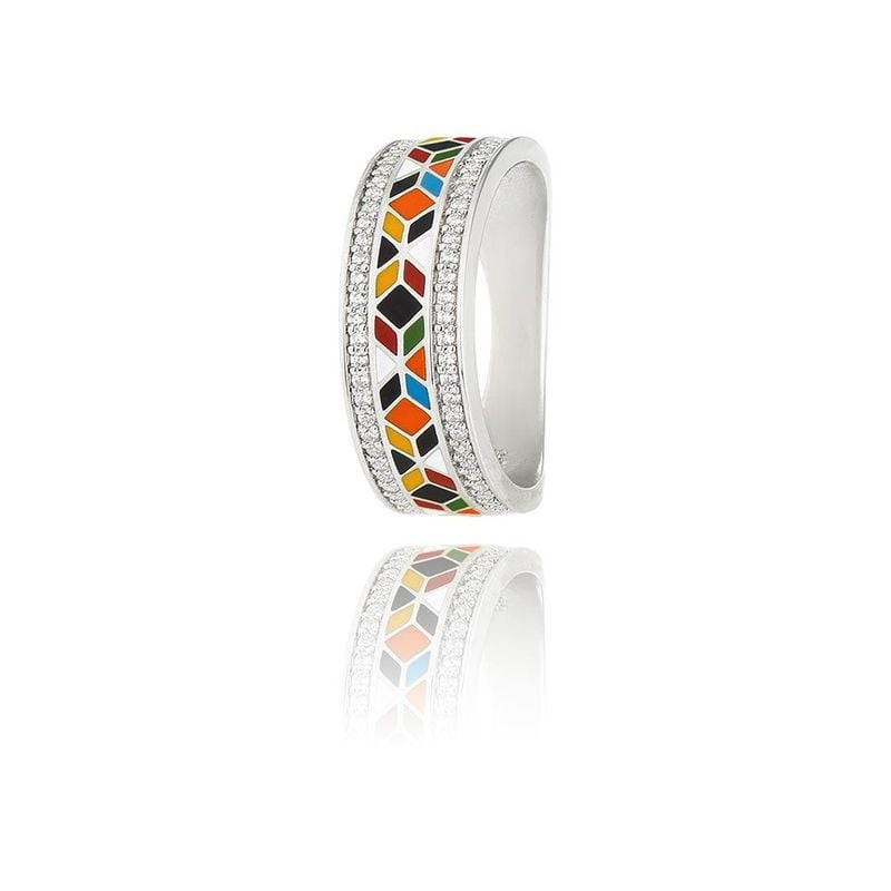 Packshot de la Bague Una Storia Siena Argent 925 en argent rhodié avec oxydes de zirconium colorés