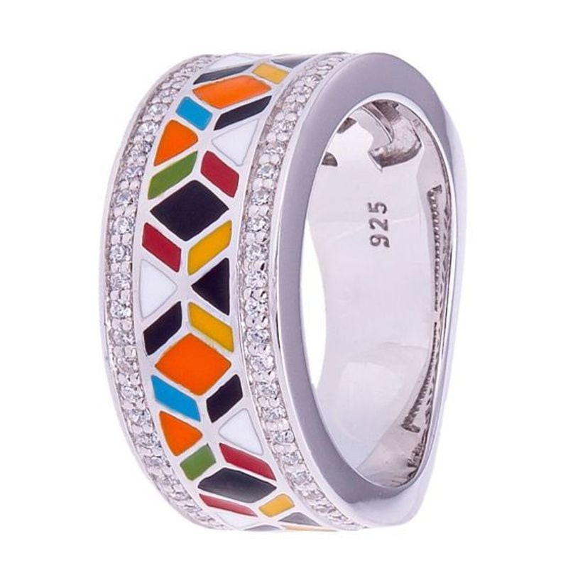Détail de la Bague Una Storia Siena Argent 925 en argent rhodié avec oxydes de zirconium