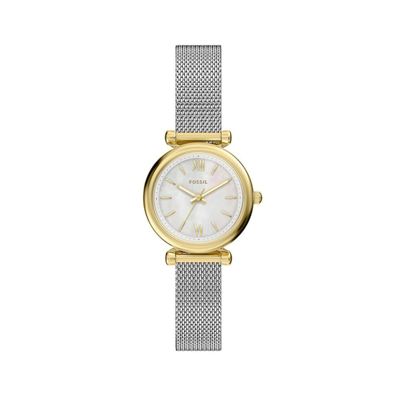 Packshot de la Montre Analogique FOSSIL Collection Carlie bracelet acier argent