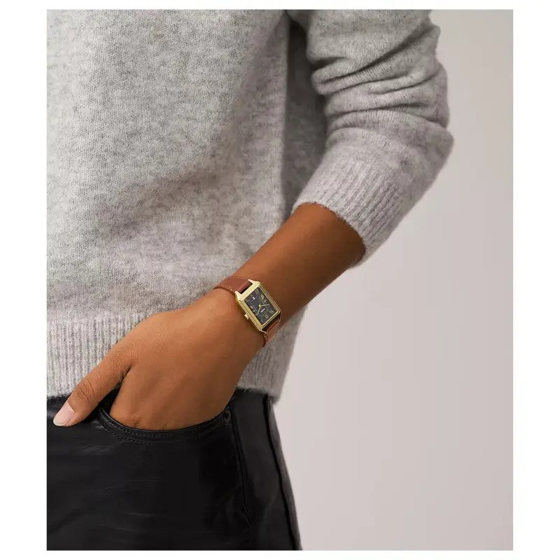Montre Analogique Fossil Collection Raquel Bracelet Cuir Marron