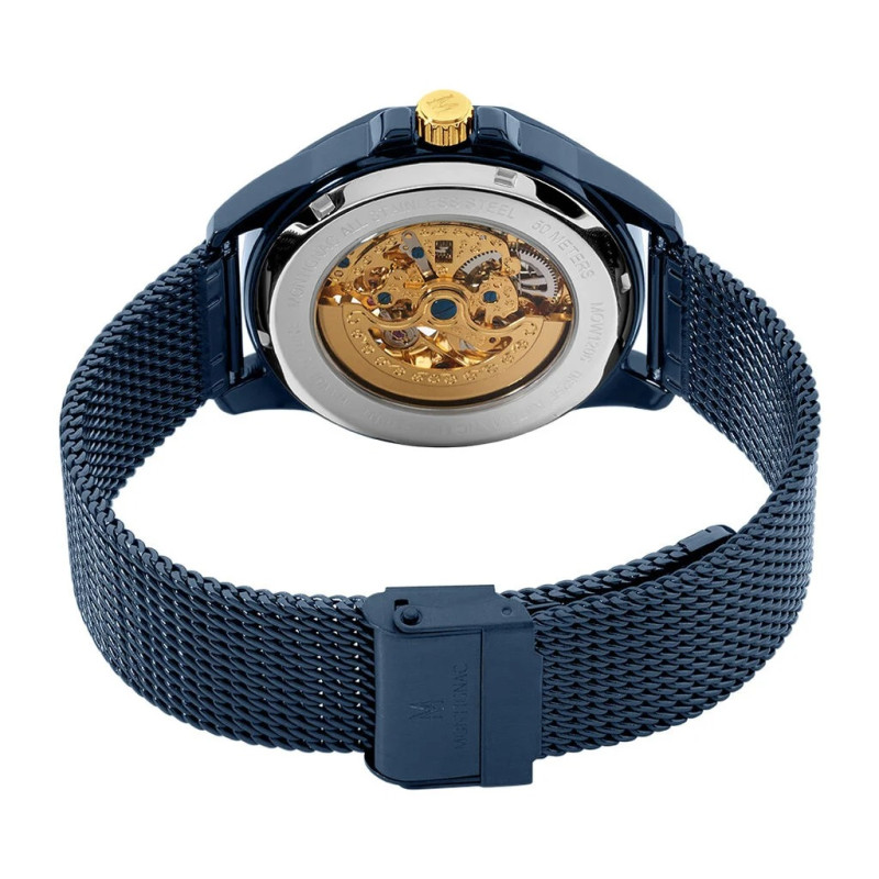 Montre Automatique Montignac Bracelet Acier Bleu