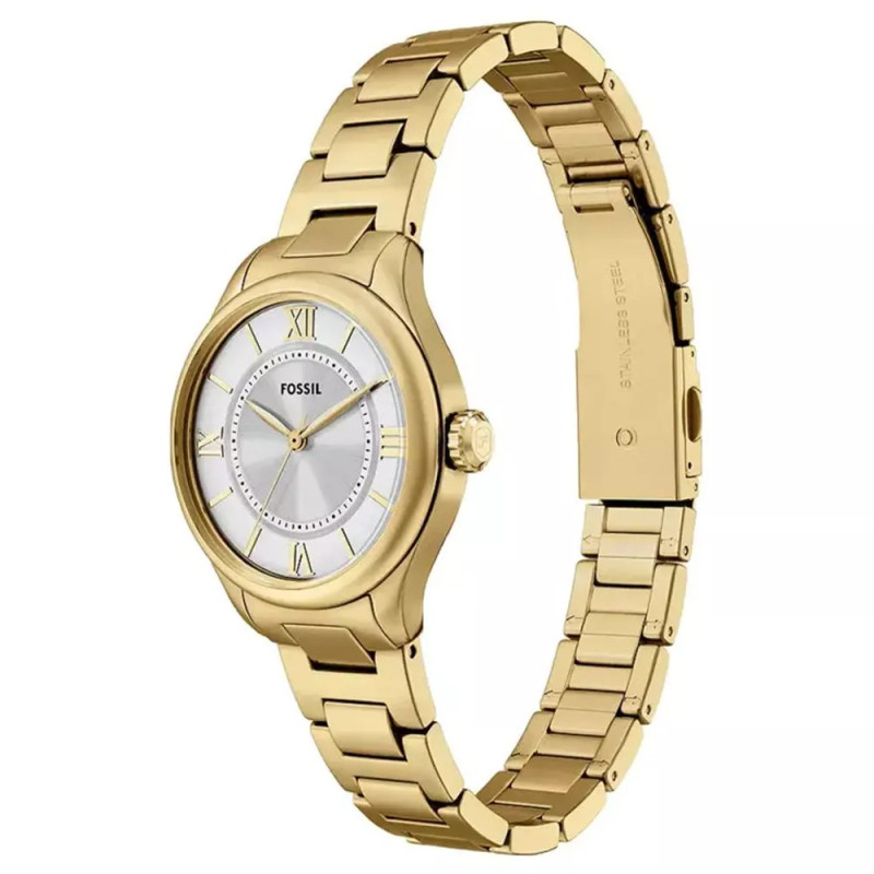 Packshot de la Montre Analogique FOSSIL collection Gilmore bracelet acier doré