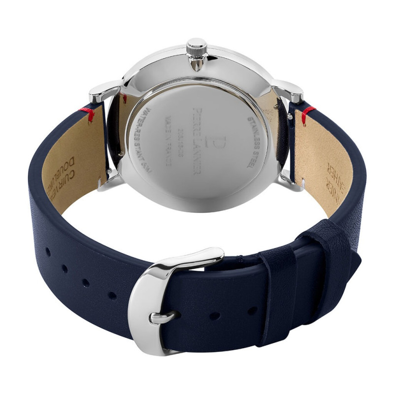 Montre Analogique PIERRE LANNIER Collection Essential bracelet Cuir Bleu