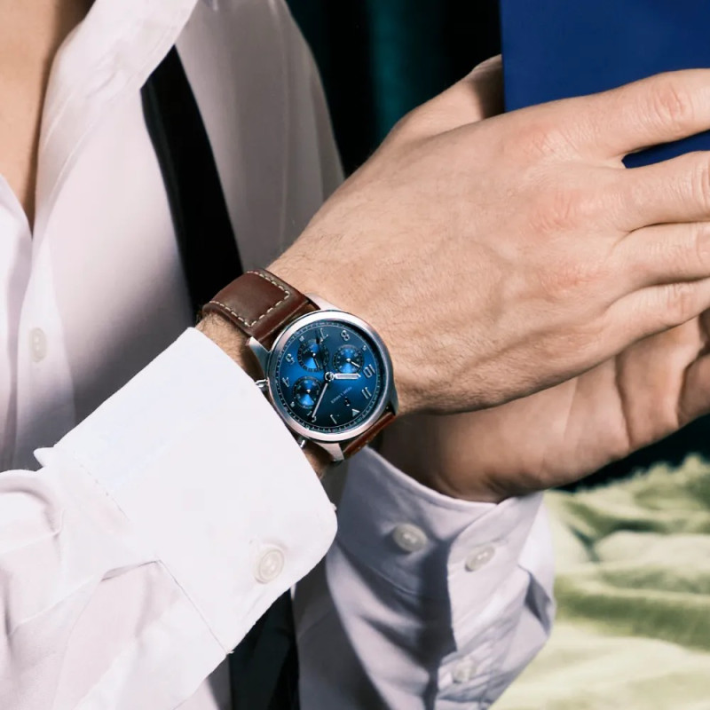 Montre Analogique Pierre Lannier collection Aviateur bracelet Cuir Marron