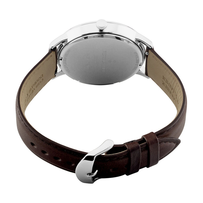 Montre Analogique PIERRE LANNIER Collection Interval Bracelet Cuir Marron