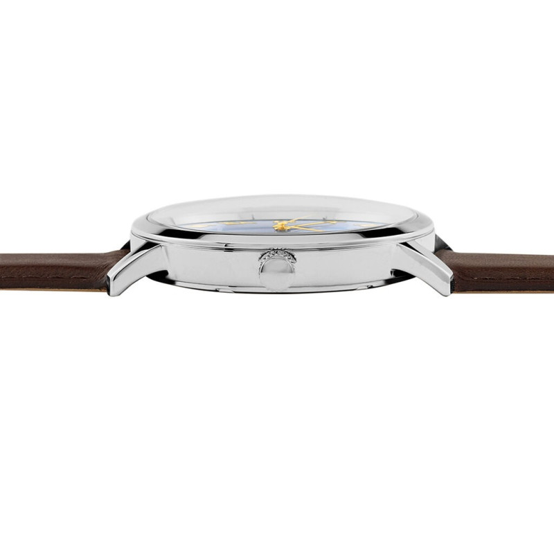 Montre Analogique PIERRE LANNIER Collection Interval Bracelet Cuir Marron