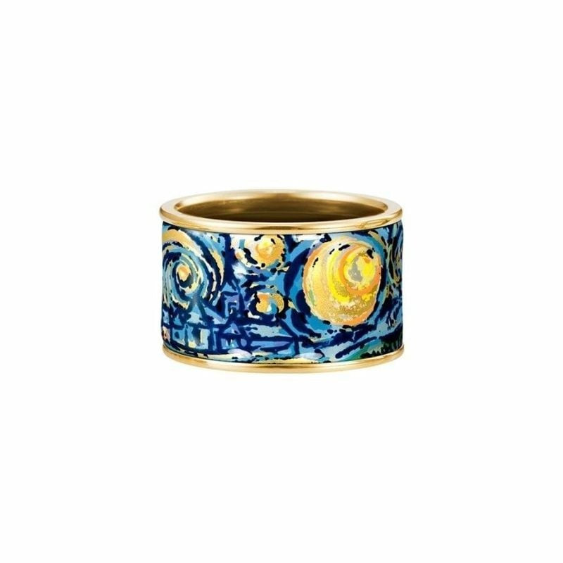 Bague Frey Wille Diva Éternité émail plaqué or - Packshot vue de face