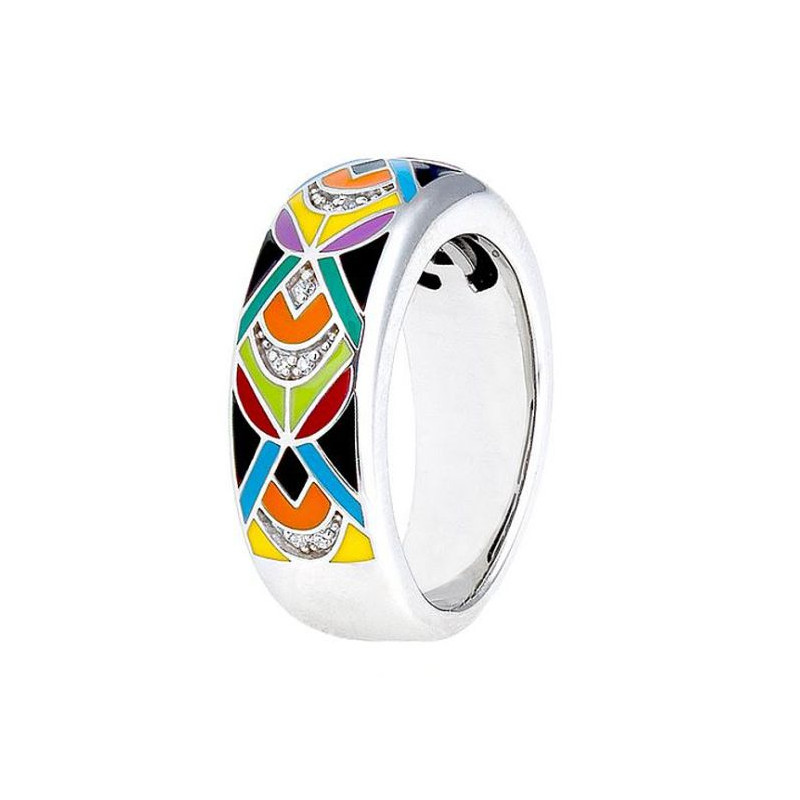 Bague Una Storia Plumes de Paon Argent