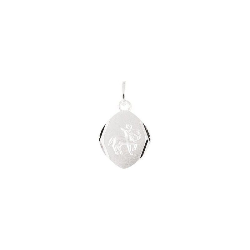 Packshot du Pendentif zodiaque Robbez Argent Sagittaire en argent 925/000, finition rhodiée, motif c