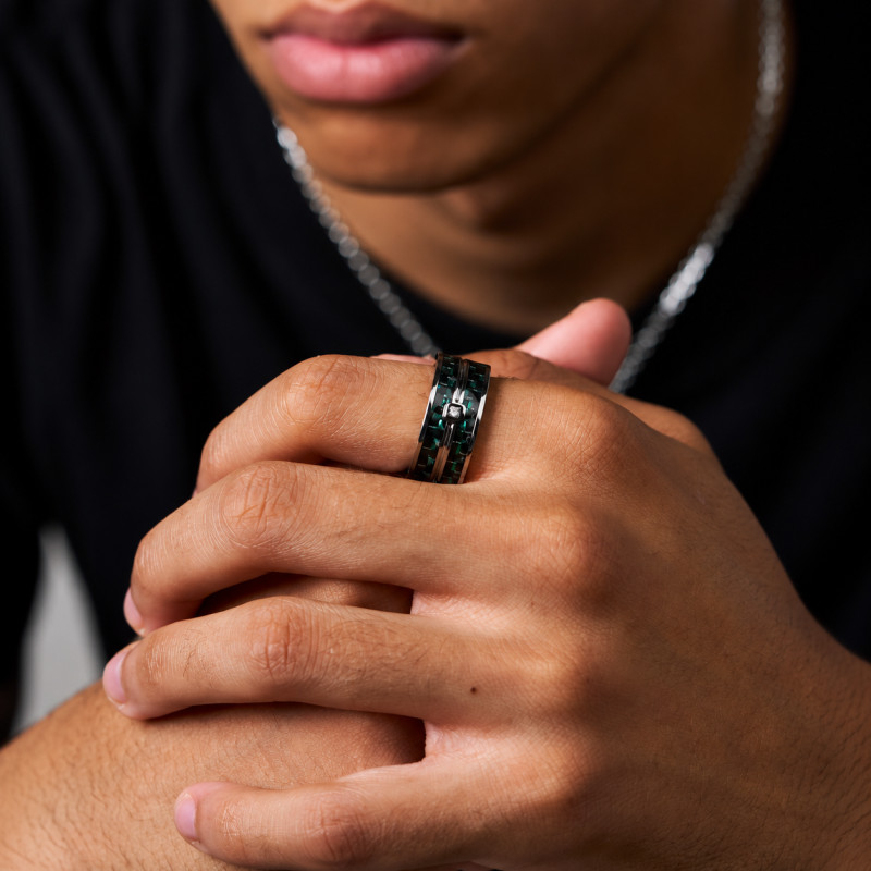 Bague Phebus Aimé Acier Argent