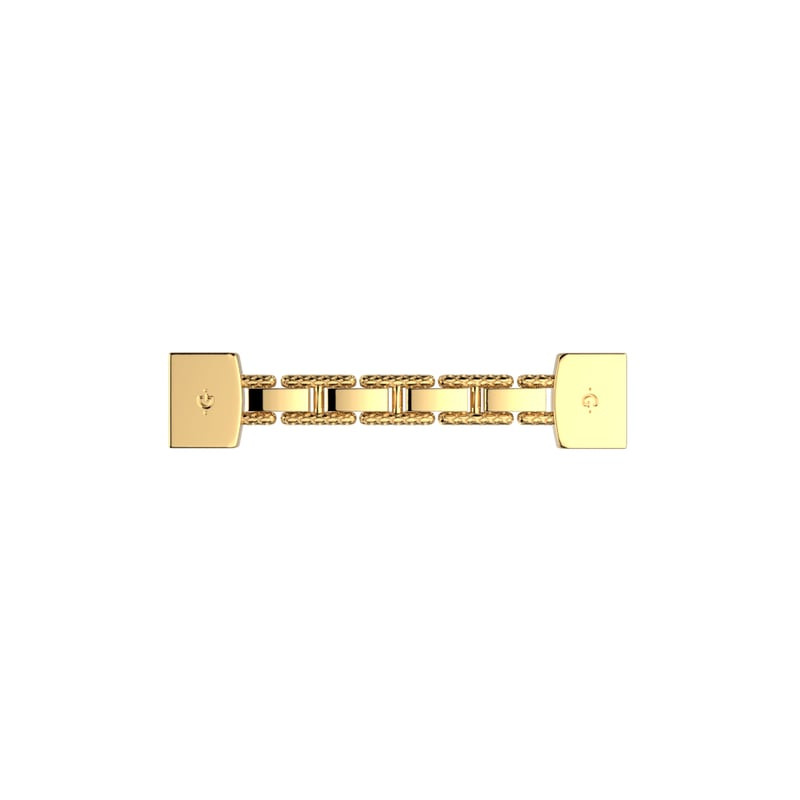 Vue de dessus du fermoir doré du bracelet Les Georgettes Twist