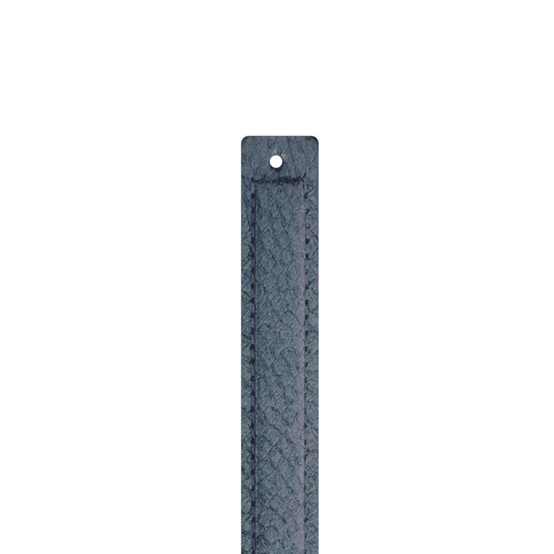 Packshot à plat de l'insert cuir interchangeable Les Georgettes 14 mm en texture écailles astral ble