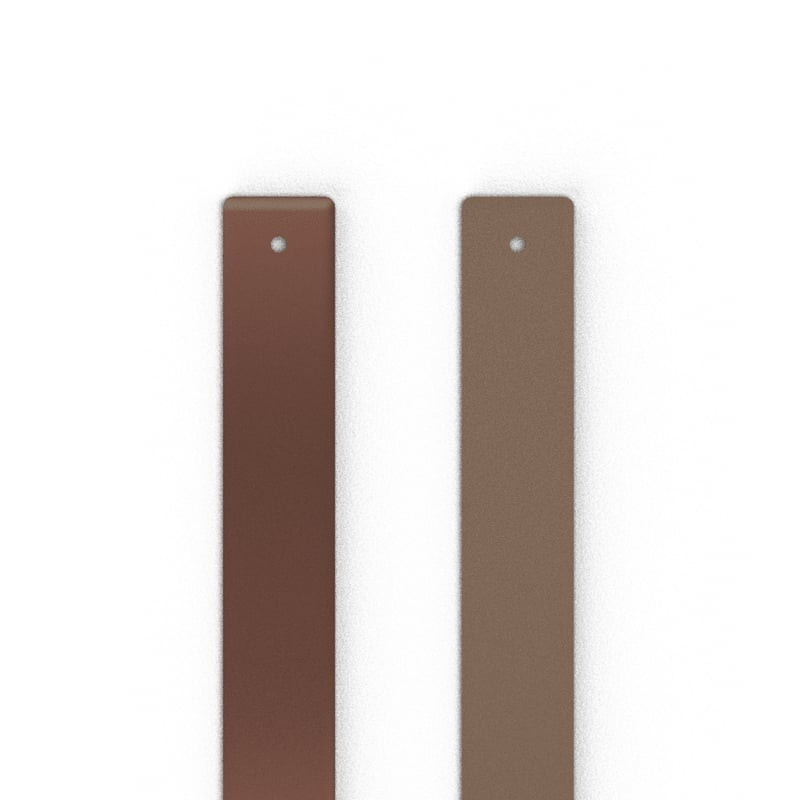 Deux inserts en cuir réversibles pour manchettes Les Georgettes 14 mm, coloris marron glacé et moka