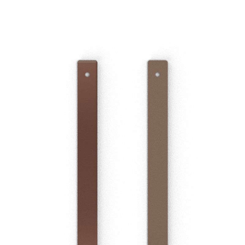 Deux inserts réversibles en cuir pour bracelets manchette Les Georgettes, teintes Marron Glacé et Mo