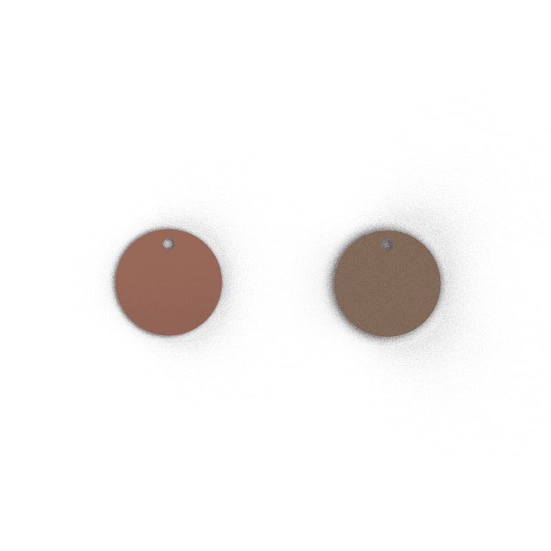 Insert en cuir réversible Les Georgettes 20 mm pour pendentif, en deux teintes, Marron Glacé et Moch