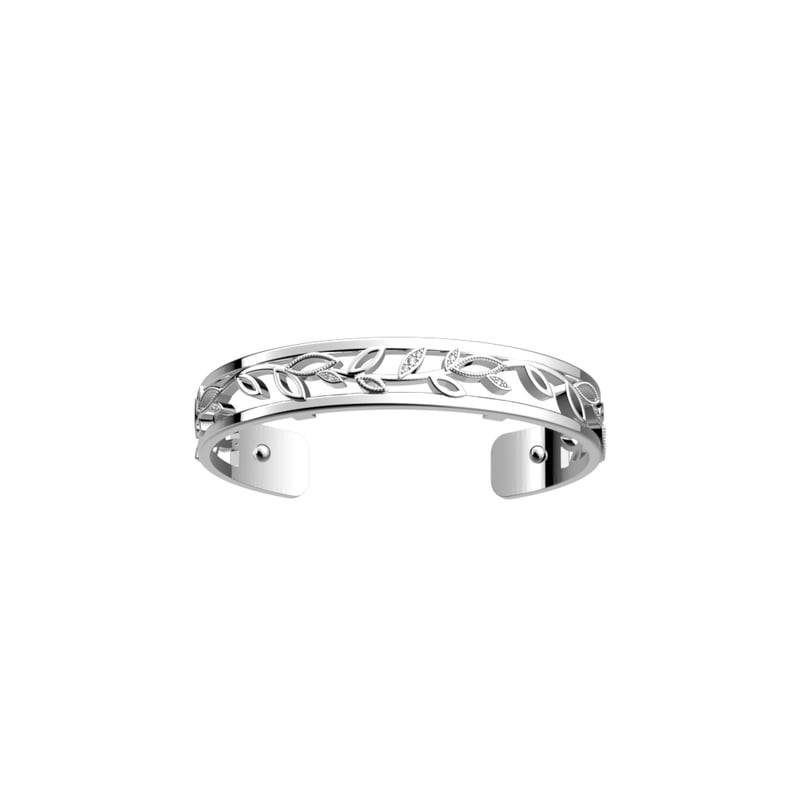 Packshot du Bracelet manchette LES GEORGETTES Arbre de Vie argenté, finition argentée et oxydes de z