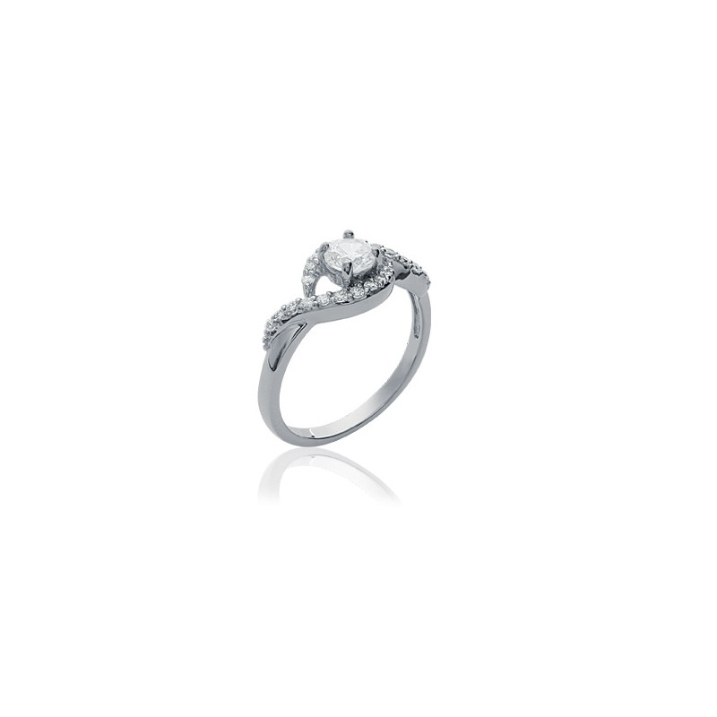 Carador - Bague argent 925/000 et oxydes de zirconium