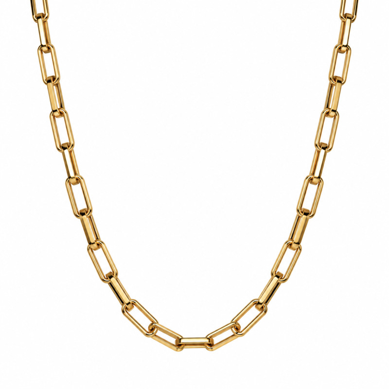 Collier Amporelle en acier doré