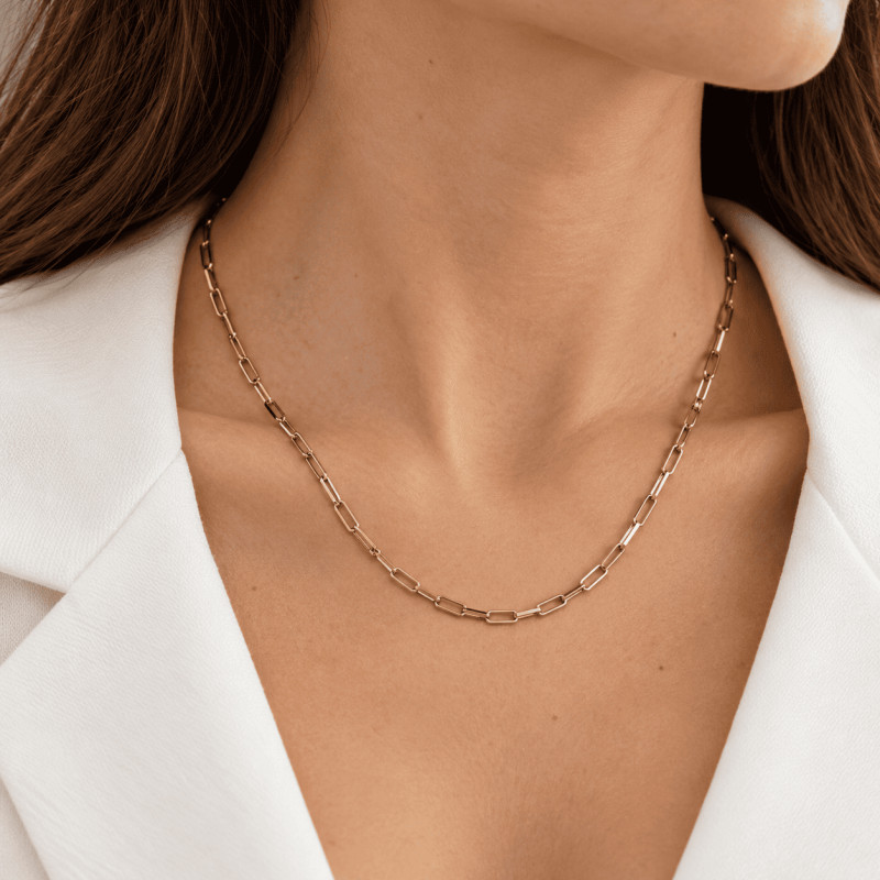 Collier Amporelle en acier doré