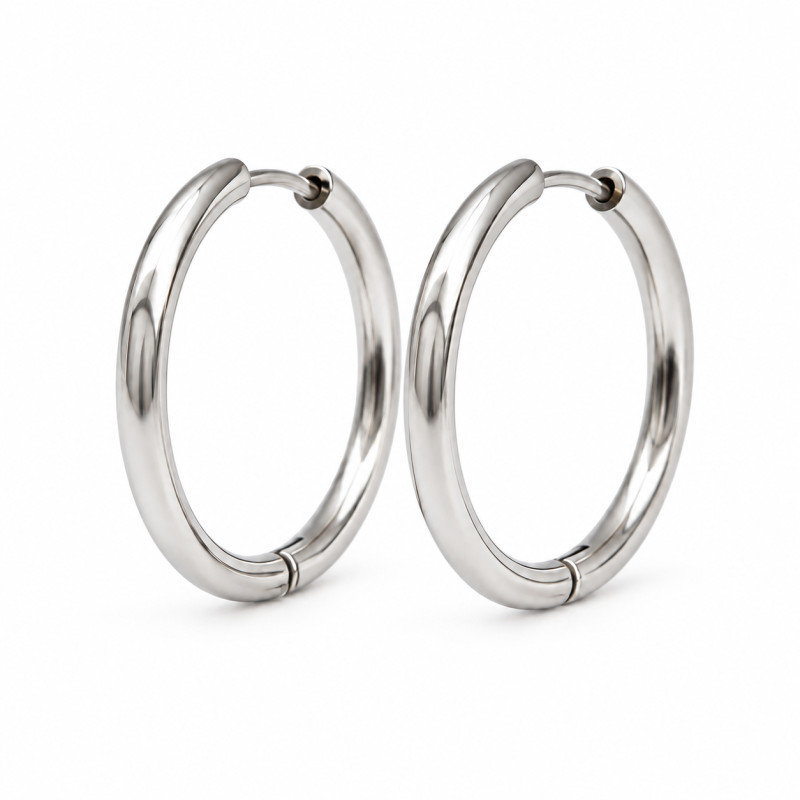 Boucles d'oreilles Créoles Amporelle en acier