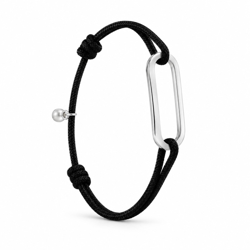 Bracelet anneau BY OLIVIER LAFOND FIGARO argenté noir